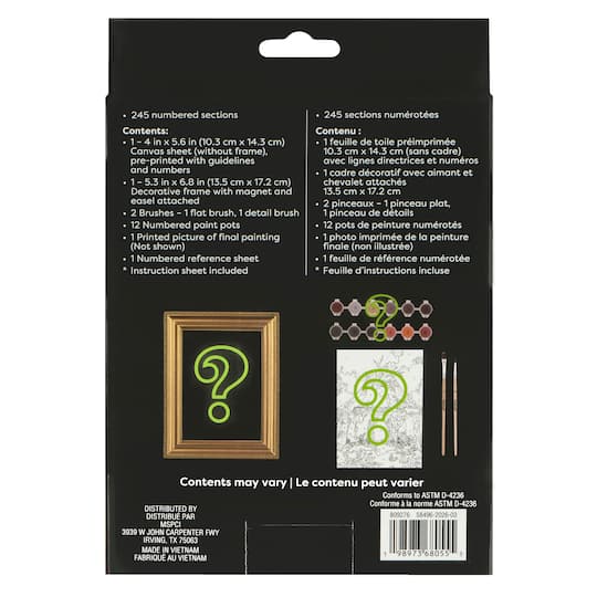 Mystery Carnival Paint-by-Number Framed Mini Kit by Artist's Loft